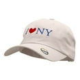 thumbnail image 2 of I Heart NY Embroidered Washed Cap - Beige OSFM, 2 of 5