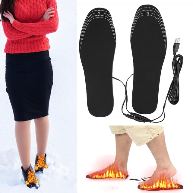 Heated Insoles USB Heated Shoes Pad Far Infrared Carbon Fiber Foot Warming Pad Waterproof and Washable for Outdoor Sports