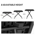 thumbnail image 5 of Small Adjustable Folding Table, 30" Portable Laptop TV Tray Desk, 13.8"-28" Height, HDPE Plastic & Steel Frame, 5 of 16