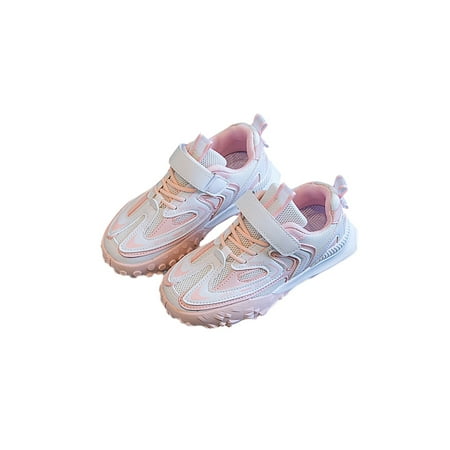

Audeban Kids Fashion School Sneaker Athletic Running Shoe with One Adjustable Strap Boys Girls (Toddler/Little Kid) Pink 13C