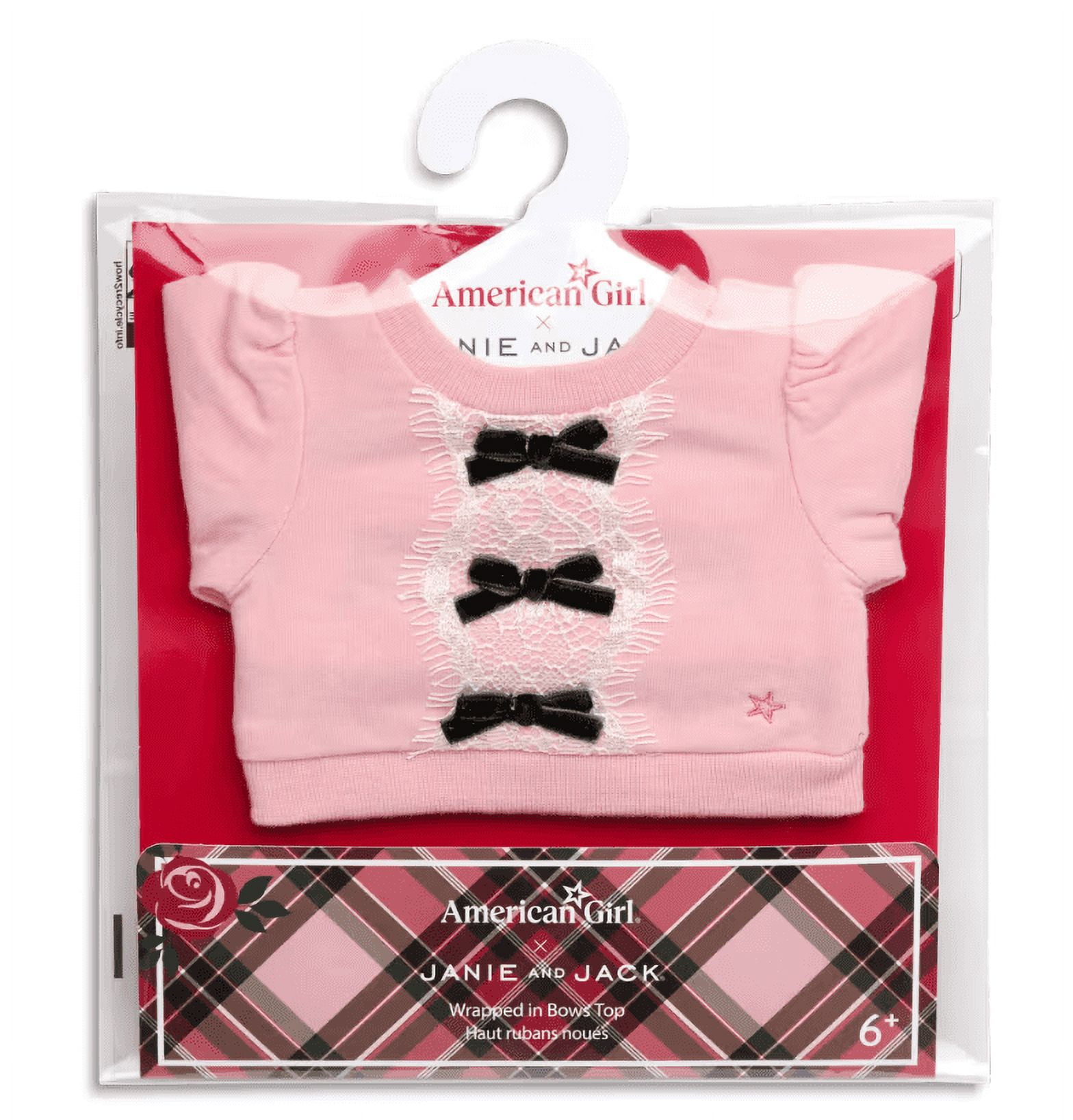 American Girl X Janie and Jack Wrapped in Bows Top for 18 inch Dolls