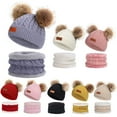 thumbnail image 2 of Odeerbi Baby Boys Girls Beanie Infant Toddler Beanie Hats Kids Winter Hat Warm Knit Thick Ski Cap With Scarf Set, 2 of 2