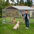 thumbnail image 6 of Huloretions Outdoor Dog Kennel,10x10ft Heavy Duty Dog Kennel Outdoor,With Waterproof Cover & Lockable Door,Large Outdoor Dog Kennel,Outside  Dog Kennel With Roof,Outside Kennel For Large Dogs, 6 of 6