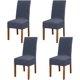thumbnail image 1 of 4 Piezas Fundas Elásticas para Sillas Modernas, Fundas para Sillas de Comedor Elásticas Lavables Extraíbles, Fundas para Sillas para Decoración de Comedor, Hotel y Boda (Gris), 1 of 5