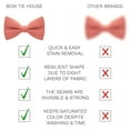 thumbnail image 3 of Men's Classic Pre-Tied Bow Tie Formal Solid Tuxedo, by Bow Tie House (Large, Bright Peach), 3 of 5