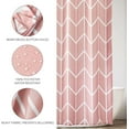 thumbnail image 4 of Modern Shower Curtain with Inverse Herringbone Pattern - Geometric Fabric Shower Curtain, Striped Minimalist Shower Curtain, Herringbone Shower Curtains for Bathroom, 72" x 72", Rose Tan/White, 4 of 6