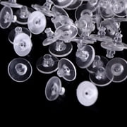 Wentin Reduced Jewelry materials 100pcs Bullet Clutch Earring Backs With Pad 50pairs Earring Backs Earring Backs For Droopy Ears Studs Fishhook Earring Backs Replacements Clutch Back