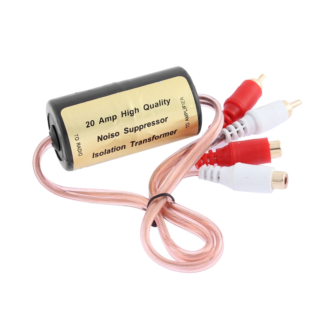 20A RCA Male to Female Ground Loop Isolator Car Audio Noise Filter
