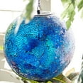 thumbnail image 1 of Mosaic Blue Solar Hanging Gazing Ball, 1 of 2