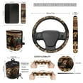 thumbnail image 3 of Jeiento Black Bear 15 Pcs Car Front and Back Seat Cover Steering Wheel Cover Seatbelt Strap Cover Garbage Can Southwest Aztec Rear View Mirror Protection Keychain for SUV/Sedan/Truck, 3 of 6