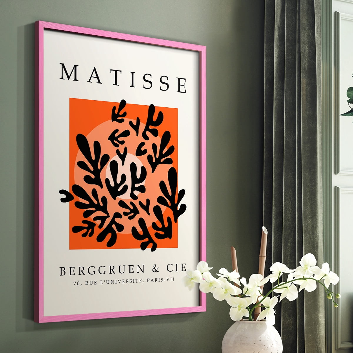 Matisse CCCXXIV in Pink Solid Wood 11 x 14 Framed Print