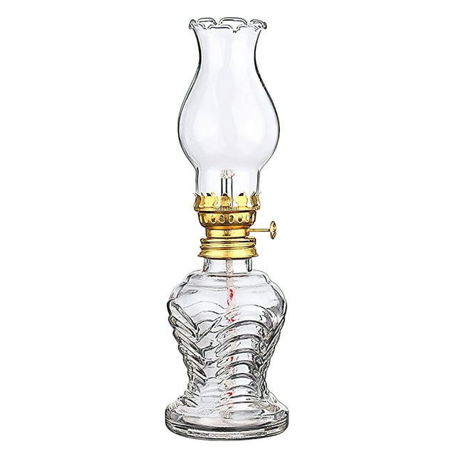Lámpara de aceite transparente Lámpara de aceite de vidrio Lámpara de adoración de vidrio Lámpara de aceite de escritorio Adorno para el hogar