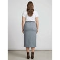 thumbnail image 3 of Womens Plus Size Skirt Midi Maxi Polyester Skirts Long Stretch Straight 14 to 24, 3 of 5