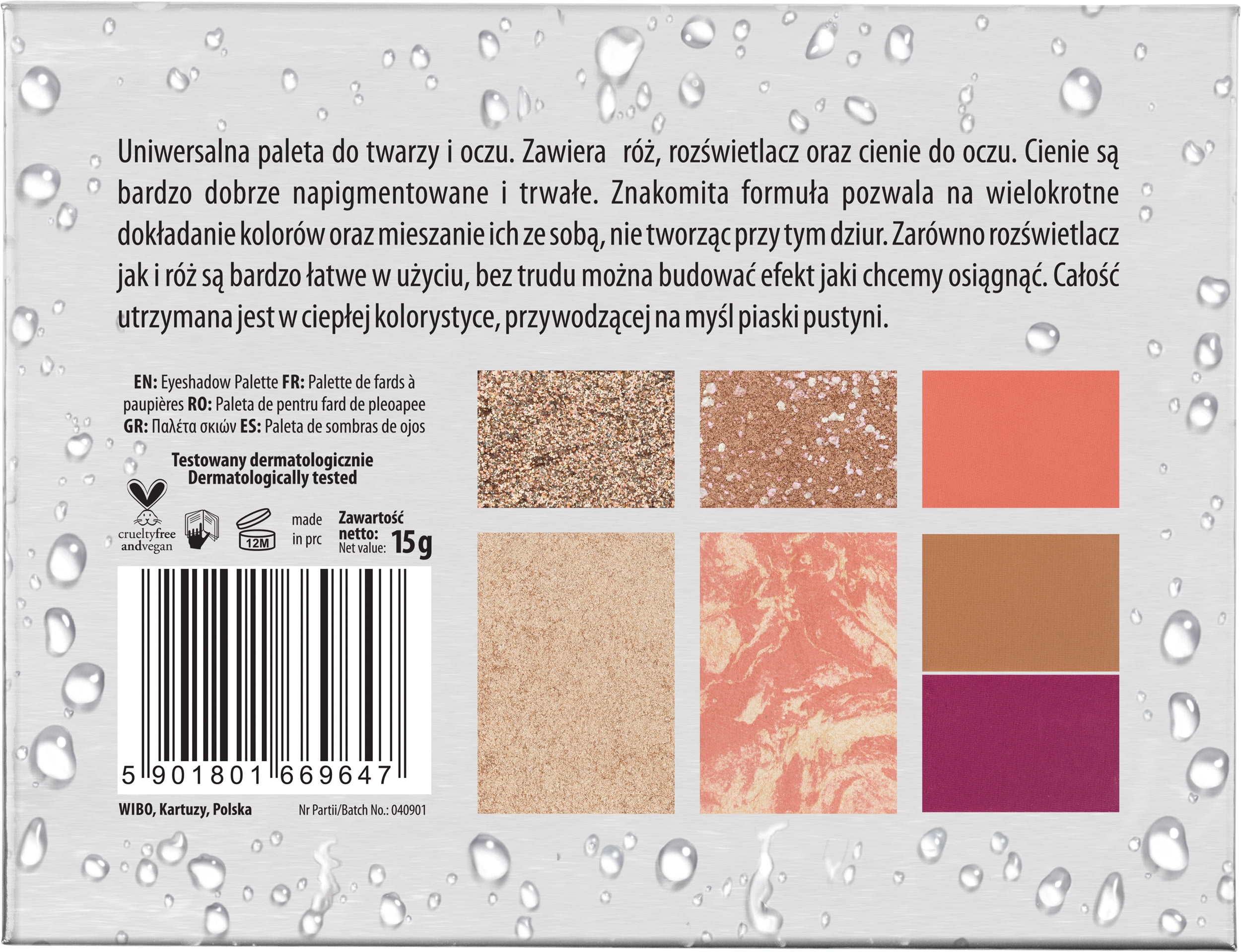NAM Makeup Dazzling Dessert Eyeshadow with Blush and Highlighter Palette