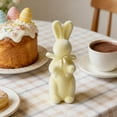 thumbnail image 2 of Easter Flocked Bunny Decor – Bow-Tie Adorned Rabbit Decor, Perfect Table Centerpiece for Home & Office Holiday Styling（Pink 1 PCS）, 2 of 6