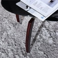 thumbnail image 3 of Hodedah Tempered Oval Glass Coffee Table in Black, 3 of 3