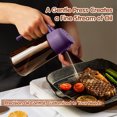 thumbnail image 5 of YARRAMATE 16oz/470ml Oil Sprayer w/ Stickers, 2 in 1 Olive Oil Dispenser Dark Brown Bottle for Air Fryer, Salad, Frying, BBQ (Purple), 5 of 8
