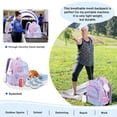 thumbnail image 4 of Soda Candy Mesh Backpack Heavy Duty See Through School Backpacks Transparent Bookbag Semi-Transparent Net Book Bags for Swimming, Beach, Sports, Work, Travel, Purple Leopard, 4 of 7