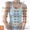 thumbnail image 2 of Womens Tank Tops U-Neck Ribbed Crop Tops for Women Stretchy Cropped Slim Camisole Tops for Women Summer Party Layering L Light Gray, 2 of 4