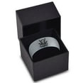 thumbnail image 3 of Tungsten Bulls Band Ring 8mm Men Women Comfort Fit Blue Dome Brushed Gray Polished, 3 of 4