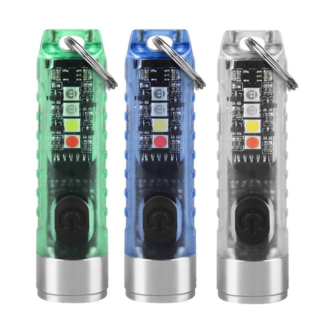 Lámpara Mini linterna ajustable de 10 engranajes con luz de llavero para trabajo de campamento (blanco) Ehuebsd Para estrenar