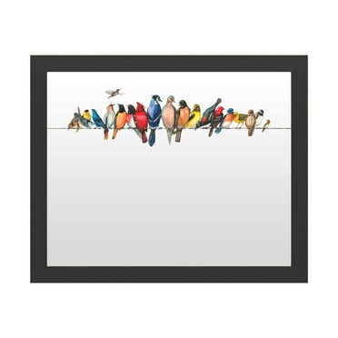 Wendy Russell 'Large Bird Menagerie Ii' Marker Board