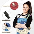 thumbnail image 2 of Blue Red White Wavy Stars Oil Painting Apron Set with Oven Mitts Pot Holders Set of 5 Kitchen Stuff Accessories, 2 of 6