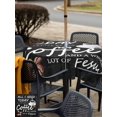 thumbnail image 4 of Outdoor Tablecloth with Umbrella Hole and Zipper, Vintage Coffee Square Table Cloth 60x60 Inch Waterproof Tablecloth, Farmhouse Coffee Beans Cup Country Picnic Table Cover for Patio Camping, 4 of 7