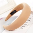 thumbnail image 2 of Charmgo Skincare Headband Clearance, Fashion Sponge Solid Hairband Women Hair Head Hoop Sweet Girls Hair Headband Boho Headbands for Women, Headbands for Women Khaki, 2 of 2