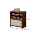 thumbnail image 2 of Colourtree Bamboo Shoe Cabinet Modern Entryway Shoe Storage Organizer with Rattan Doors Flip Shoe Rack Premium Storage for Hallway Bathroom Kitchen (5 Tiers, 27.5" Brown), 2 of 9