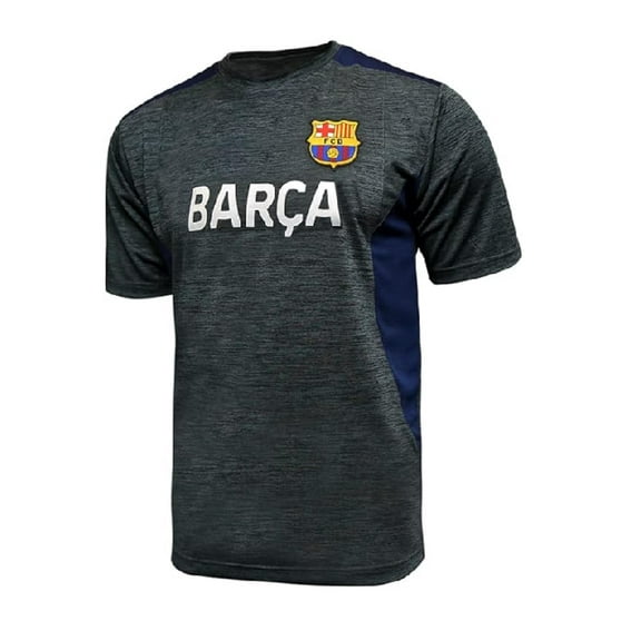 Icon Sports Official Licensed FC Barcelona Jersey-Like Space Dye Game Day Shirt - [Add NAME/Number - Large]