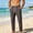 Brown, variant on WRFWUL Mens Straight Leg Athletic Joggers Elastic Waist Drawstring Loose Fit Breathable Lounge Trousers with Pockets