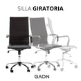 thumbnail image 4 of Juego de 2 Silla de Escritorio Gaon Ergonomica y Ajustable Negro, 4 of 9