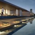 thumbnail image 1 of thinsony Square Stainless Steel LED Waterproof Modern Solar Fence Post Lights, 1 of 9
