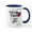 White/Navy Inside, variant on CafePress - Glass Half Empty Or Full - 11 oz Ceramic Mug - Novelty Coffee Tea Cup