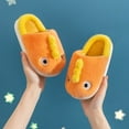 thumbnail image 2 of Girls Slippers Children's Winter Warm Home Warm Slippers 3D Cartoon Meng Meng Anmial Children Home Slippers Orange 7 Years-8 Years, 2 of 6