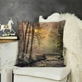 thumbnail image 2 of YINGXI  Colorful Decorative Pillow Covers, Winter Landscape with River Bridge Oil Painting Double Sided Square Throw Pillow Covers Sofa Decorative Pillowcase Cushion 12x12in, 2 of 5