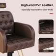 thumbnail image 3 of Hydraulic Reclining Barber Chair Salon Chair, Reclining Salon Chair for Hair Stylist, Adjustable Height and 360 Degree Swivel, All Purpose Beauty Spa Equipment-Brown, 3 of 9