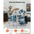thumbnail image 6 of KFFKFF 5-Piece 22-Inch Junior Drum Kit, Beginner Drum Set with Adjustable Seat, Cymbal, and Drumsticks, Musical Instrument Kit for Beginners, Teens, and Students (Gravel Blue), 6 of 9