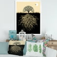 thumbnail image 3 of Designart 'Tree Silhouette With Underground Roots' Traditional Framed Art Print, 3 of 4