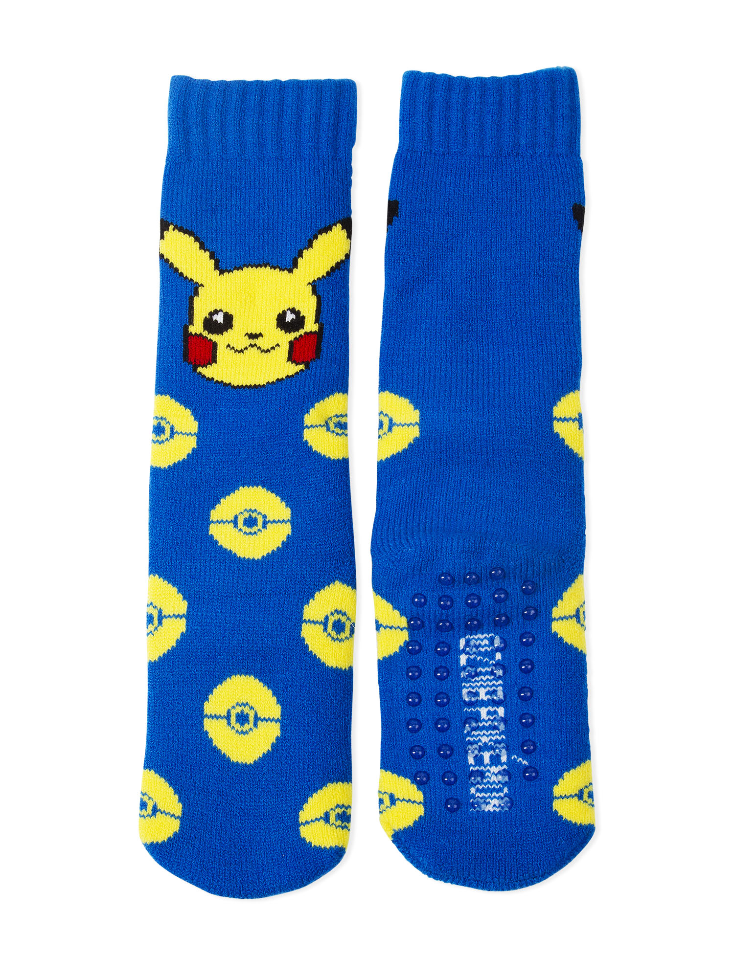 Women/'s Pokemon Pikachu Slipper Socks Gripper Soles Blue Sizes S//M and M//L