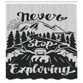 thumbnail image 3 of Ambesonne Motorcycle Shower Curtain, Road to the Mountains, 69"Wx75"L, Pale Grey and Black, 3 of 3