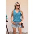 thumbnail image 5 of Women'S Casual Sleeveless Tank Top Blue Green M, 5 of 8