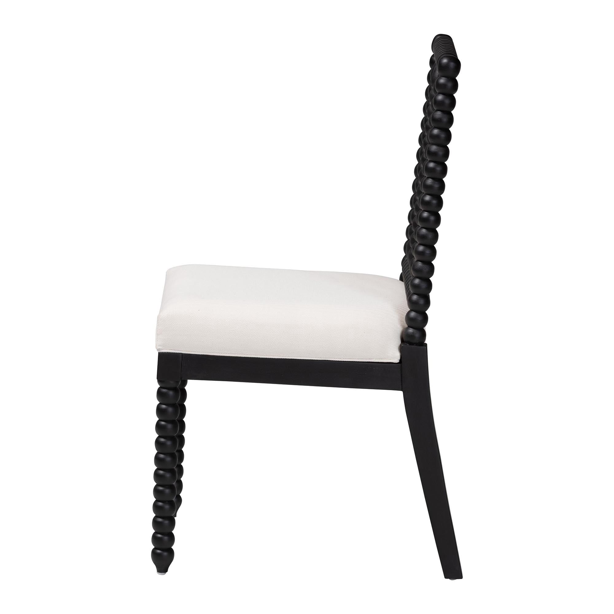 bali & pari Deya Traditional Dining Chair, Dining Height, Black