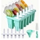 thumbnail image 1 of Moldes for paletas de silicona de 12 cavidades: fácil liberación con palitos reutilizables, embudo y cepillo de limpieza for paletas heladas caseras, infusiones de frutas y golosinas for fiestas, 1 of 6