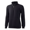 thumbnail image 4 of Ceisia Men Solid Color Long Sleeve Zippered Hooded Sporty Casual Daily Gift Outdoor Athletic Top, 4 of 6