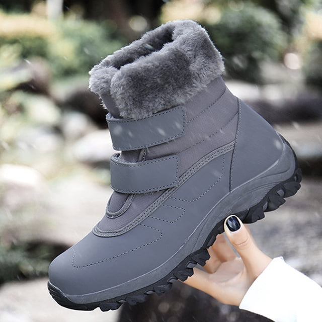Botas De Nieve De Invierno Botas de nieve con forro de piel cálida y acogedora para mujer Bota de nieve de talla grande para invierno Likrtyny Tenis De Mujer Tenis De Hombre