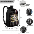 thumbnail image 5 of HUIACONG Sunflower Cow Print School Backpack for Age 6-18 Large Capacity Lightweight Water Resistant Bookbag for Boys Girls Elementary Middle High School Students Daily Use, 5 of 6