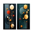 thumbnail image 2 of Designart "Vintage Retro Circles Minimalist Charm I" Modern Geometric Wall Art Set Of 2 - Modern Yellow Gallery Wall Set For Home Decor, 2 of 6