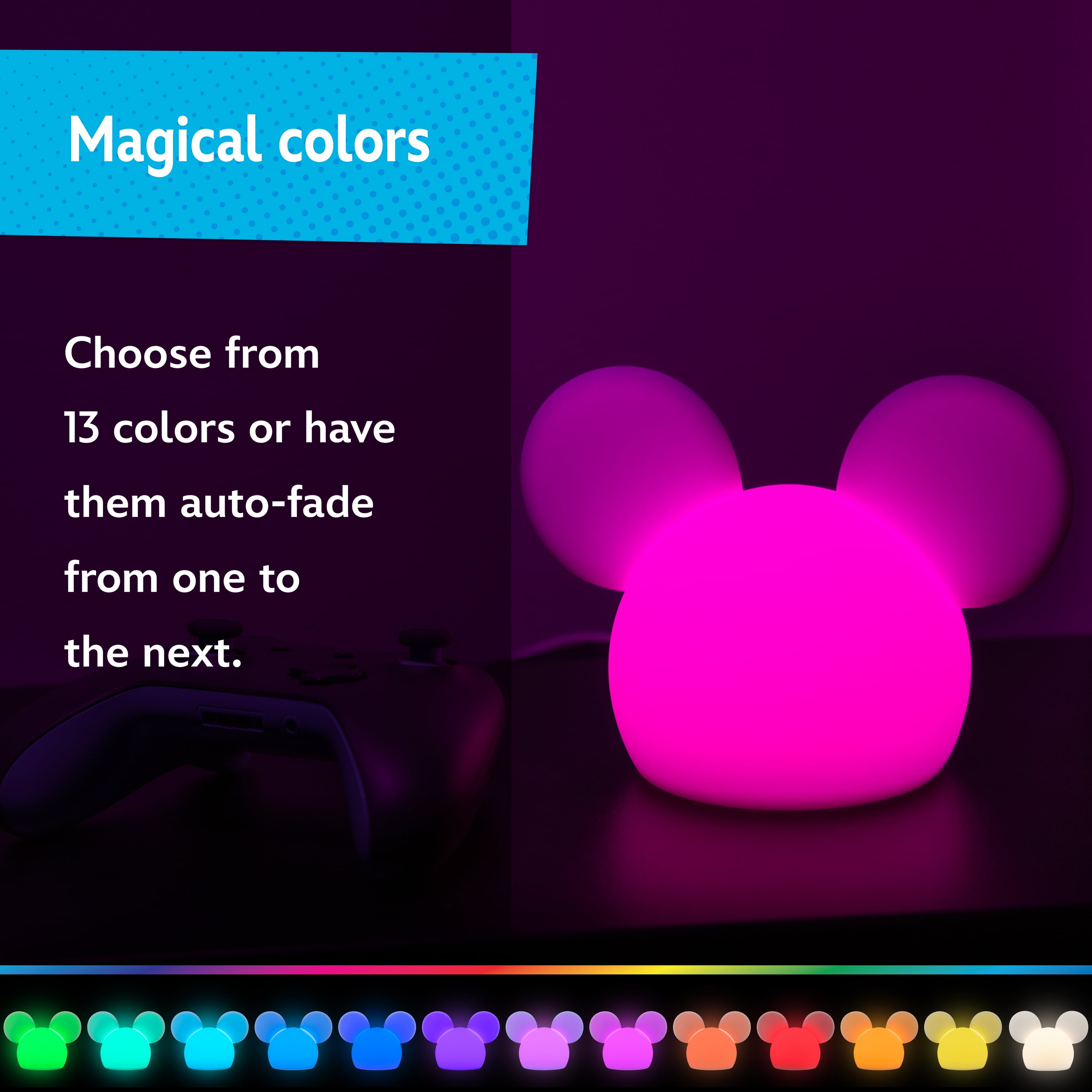 Disney Manual Battery Powered Mickey Mouse LED Night Light